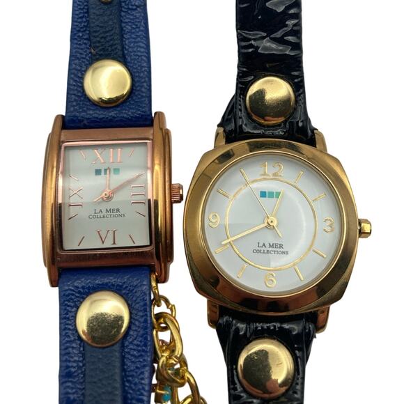 Two Beautiful La Mar Collection Analog Bracelet Wrap Around Watches-New Battery - Picture 1 of 12